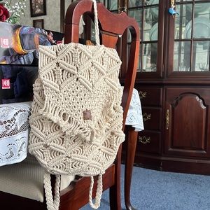 Bohemian Macrame Backpack/ purse